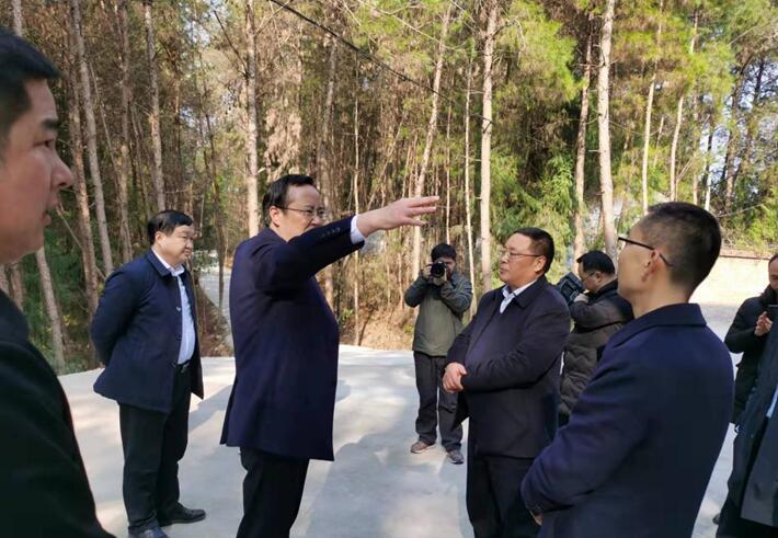 通江縣縣長譚青松與副縣長熊純俊、縣農(nóng)業(yè)局、工業(yè)園區(qū)管委會到公司調(diào)研